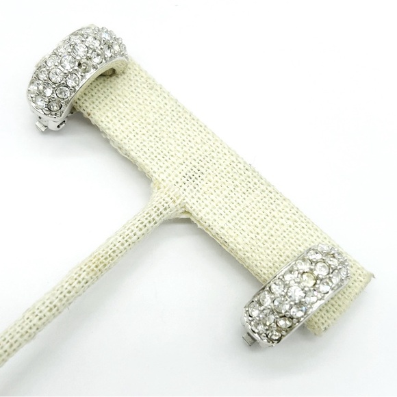 Swarovski Crystal Pave Cuff Clip Earrings - Picture 1 of 3